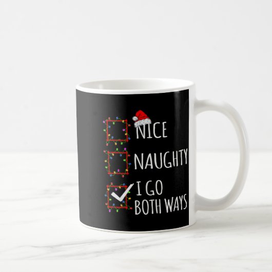 Mug Nice Naughty I Go Both Ways Christmas List Santa C (Droite)