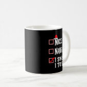 Mug Nice Naughty - I Swear I Tried Christmas List (Devant droit)