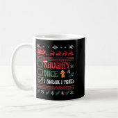 Mug Nice Naughty I Swear I Tried Christmas List Matchi (Gauche)