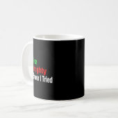 Mug Nice Naughty I Swear I Tried Funny Christmas (Devant gauche)