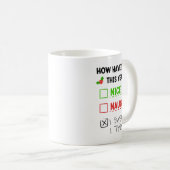 Mug Nice Naughty I Swear I Tried List Funny Christmas  (Devant droit)