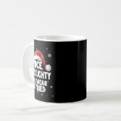 Mug Nice Naughty I Swear I Tried Xmas Santa Claus Chri (Devant gauche)