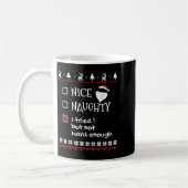 Mug Nice Naughty I Tried But Not Hard Enough List Ugly (Gauche)