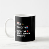 Mug Nice naughty innocent jusqu'à preuve de culpabilit (Gauche)