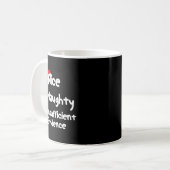 Mug Nice Naughty Insufficient Evidence Christmas Santa (Devant gauche)