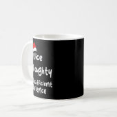 Mug Nice Naughty Insufficient Evidence Funny Christmas (Devant gauche)
