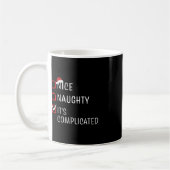 Mug Nice Naughty It's Complicated Christmas List Santa (Gauche)