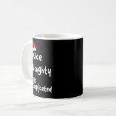 Mug Nice Naughty It's Complicated Funny Christmas List (Devant gauche)