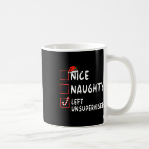 Mug Nice Naughty Laissé Sans Surveillance Liste De Noë