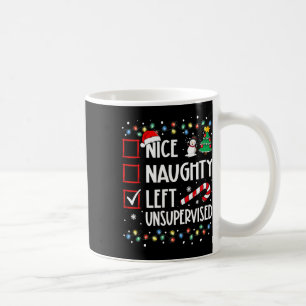 Mug Nice Naughty Laissé Sans Surveillance Liste De Noë