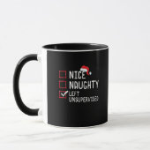 Mug Nice Naughty Left Unsupervised Christmas List (Gauche)