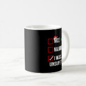 Mug Nice Naughty Left Unsupervised Funny Christmas (Devant droit)