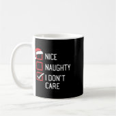 Mug Nice Naughty List Je me fiche de Noël (Gauche)