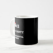 Mug Nice Naughty Presidential Pardon Christmas List Sa (Devant gauche)