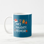 Mug Nice Naughty Redhead Funny Christmas Quote  (Gauche)