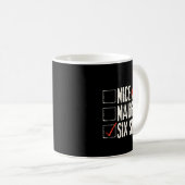Mug Nice Naughty Six Seven Brainrot Meme 67 Santa Funn (Devant droit)
