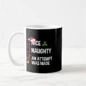 Mug Nice Naughty Une Tentative A Été Faite Drôle Noël (Gauche)