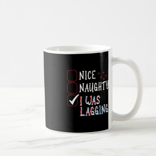 Mug Nice Naughty Videos Jeux Gamer Fun Lag Noël (Droite)