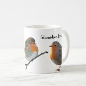 Mug Nice Robin birds rouge seins nom de famille (Devant droit)