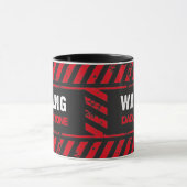 Mug Nice Texte Design Attention Papa Zone de plaisante (Centre)