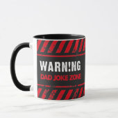 Mug Nice Texte Design Attention Papa Zone de plaisante (Gauche)