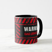 Mug Nice Texte Design Attention Papa Zone de plaisante (Devant droit)