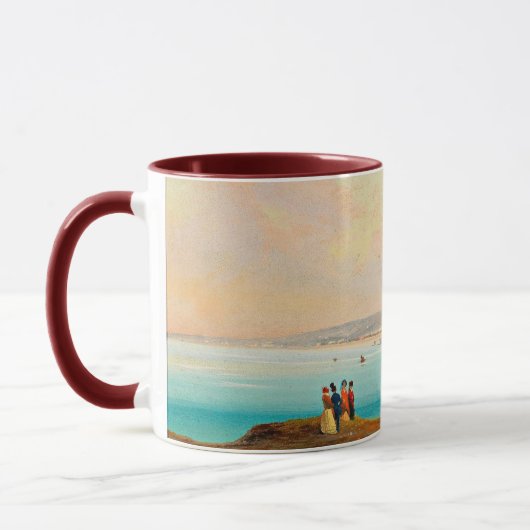 Mug Nice, Vue sur la plage du Quai du Midi, (Gauche)