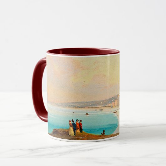Mug Nice, Vue sur la plage du Quai du Midi, (Devant gauche)