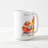 Mug Niché dans l'amour de mignons oiseaux Romance Cart (Devant droit)
