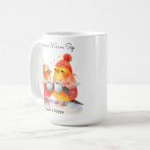 Mug Niché dans l'amour de mignons oiseaux Romance Cart (Devant gauche)