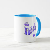 Mug Nicholas Nom Avec Camions De Feu, (Devant droit)