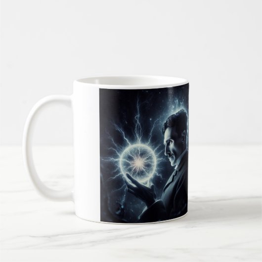 Mug Nicola Tesla Caneca de Café (Gauche)