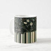 Mug Nicolette Dark Daisy Floral Strié (Devant gauche)