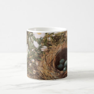 Mug Nid d'oiseau et Roses de chien par John William Hi