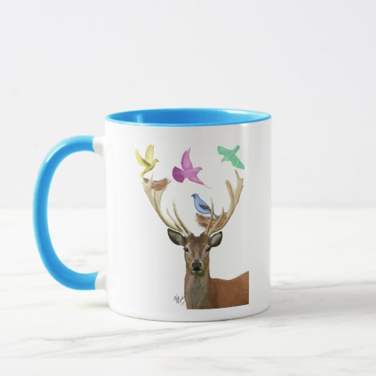 Mug Nids des cerfs et des oiseaux Pastel Shades (Gauche)
