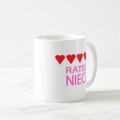 Mug Nièce aux cinq cœurs (Devant droit)