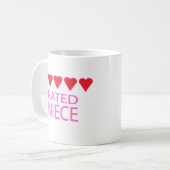 Mug Nièce aux cinq cœurs (Devant gauche)