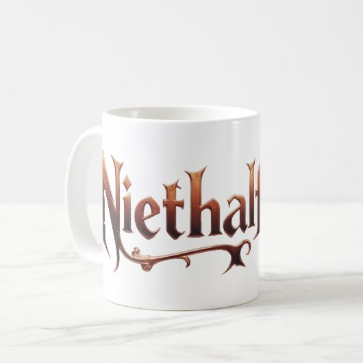 Mug Niethalf avec texte (Devant gauche)