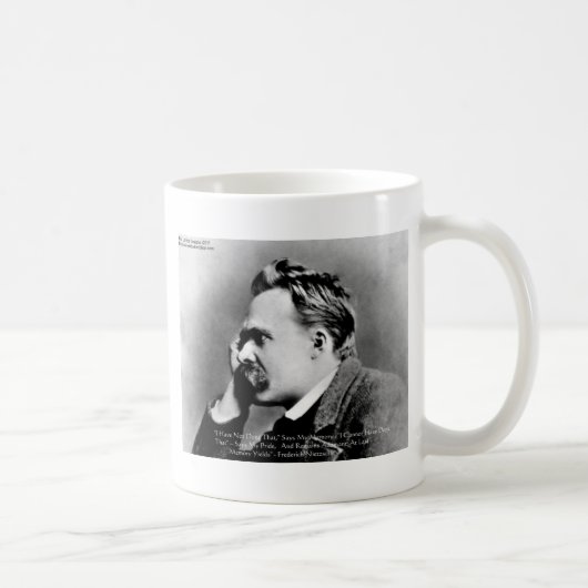 Mug Nietzsche "Fierté Vs Mémoire" Citation De Sagesse  (Droite)