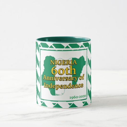 Mug NIGÉRIA 60e INDÉPENDANCE | Souvenir du drapeau nig (Centre)