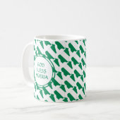 Mug NIGERIA Drapeau Patriotique Personnalisé Monogramm (Devant gauche)