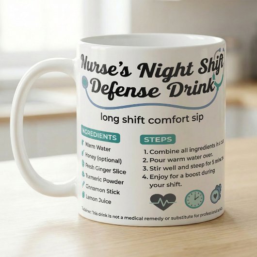 Mug Night Shift Nurse ER Crew Comfort Recipe