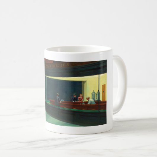 Mug Nighthawks d'Edward vintage (Devant droit)
