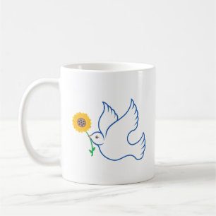 Mug Nightingale ukrainienne avec tournesol