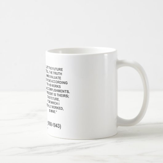 Mug Nikola Tesla a laissé l'avenir indiquer la (Droite)