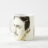 Mug Nikola Tesla dessin à la sepia (Devant gauche)