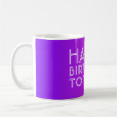 Mug N'Importe Quel Nom Modifiable Joyeux Anniversaire  (Gauche)