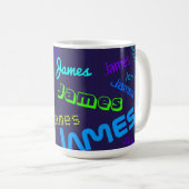 Mug N'importe quel nom Personnalisable Coloré Nom Moti (Devant droit)
