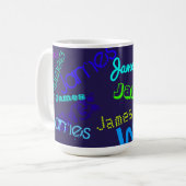 Mug N'importe quel nom Personnalisable Coloré Nom Moti (Devant gauche)