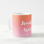 Mug N'importe quel nom | Texte de style rétro-moderne (Devant gauche)